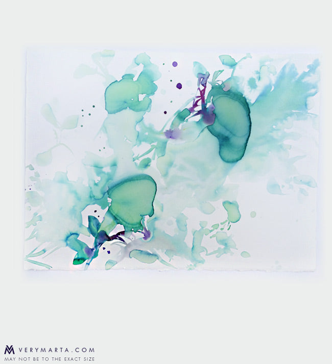 original-painting-watercolor-abstract-botanical-landscape-marta-spendowska-verymarta-Painting, watercolor | Until you put soft petal on your heart | 22x30" Paper