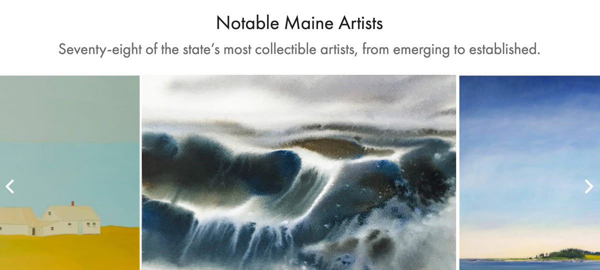 Artist in Maine : Maine Paintings from Maine Home Design Magazine.
