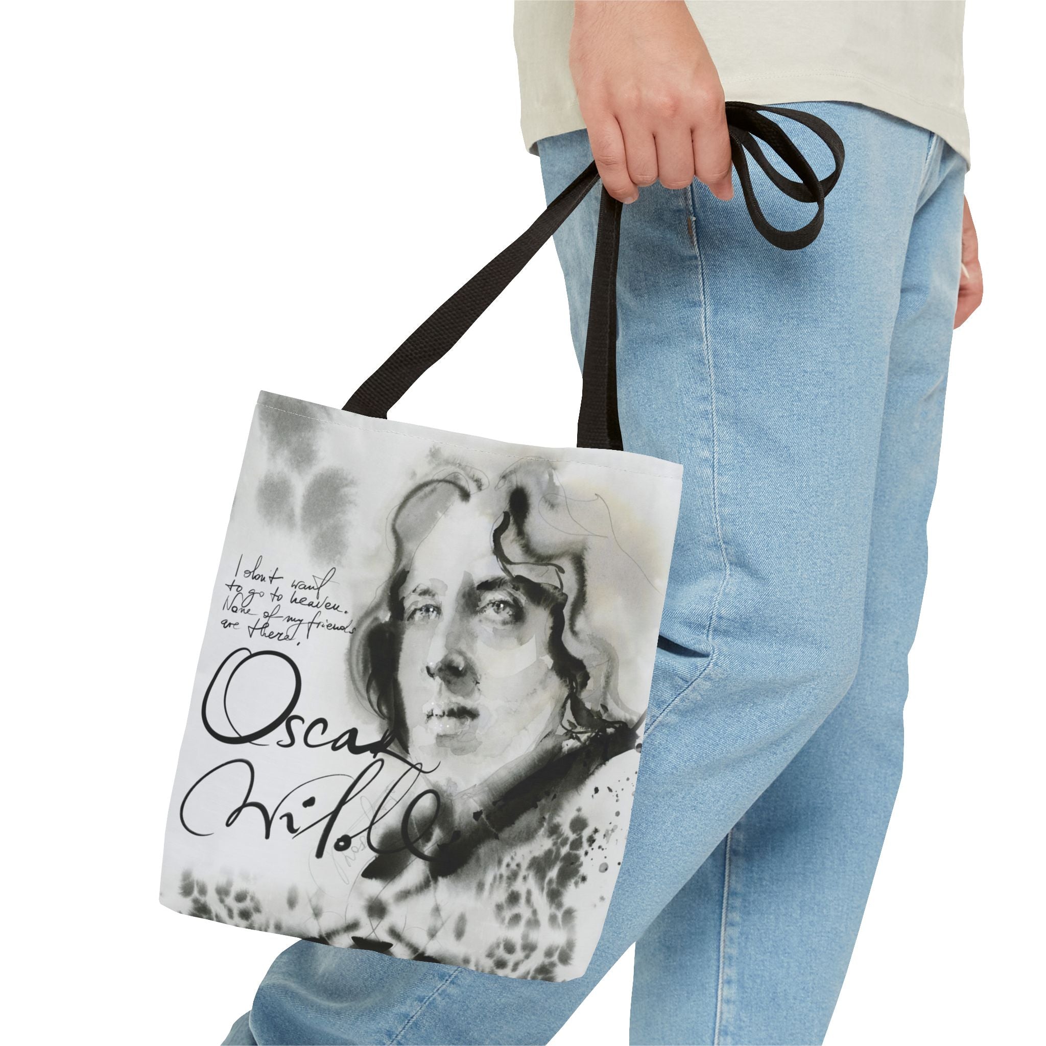 Oscar Wilde portrait Tote Bag | Literary Author Illustration