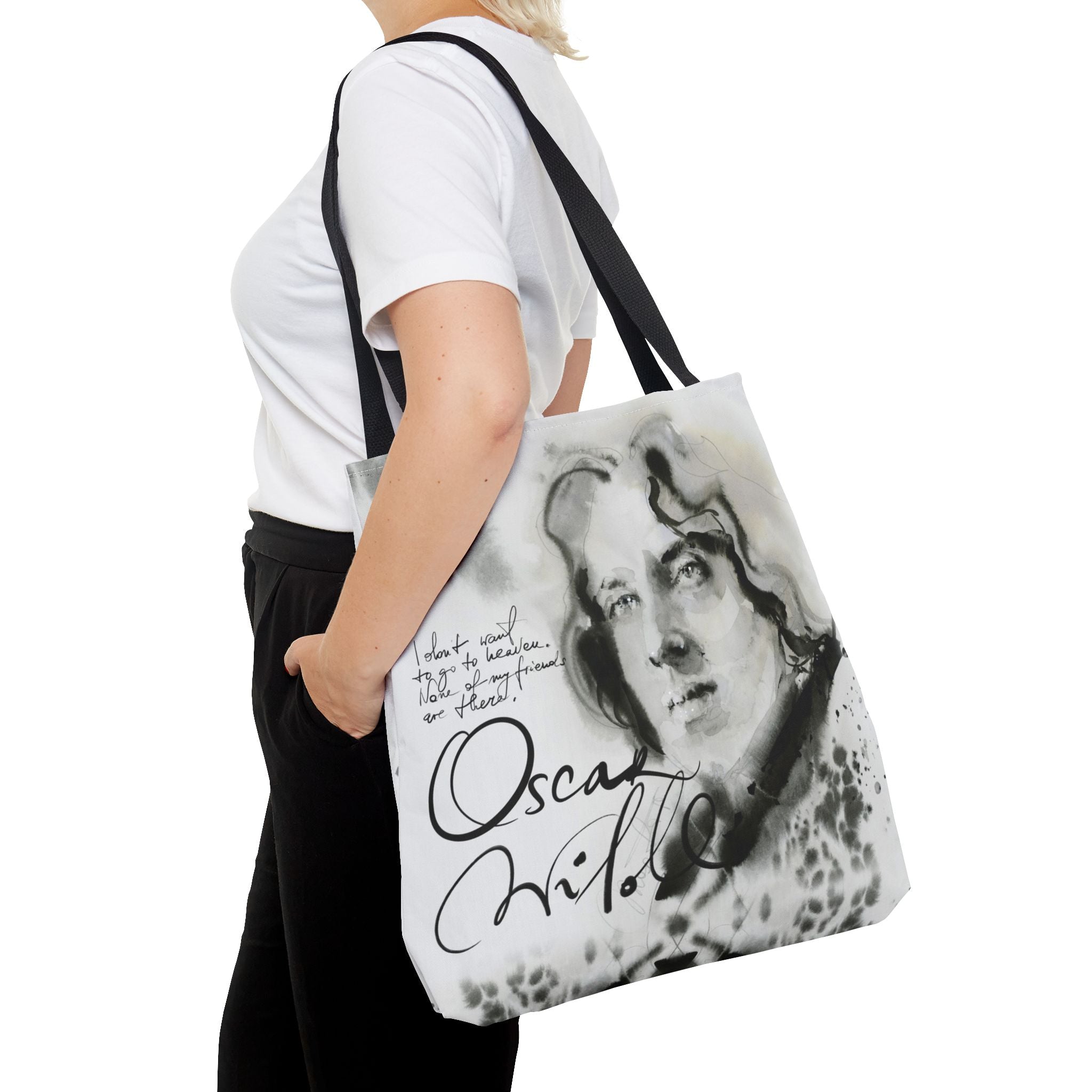 Oscar Wilde portrait Tote Bag | Literary Author Illustration
