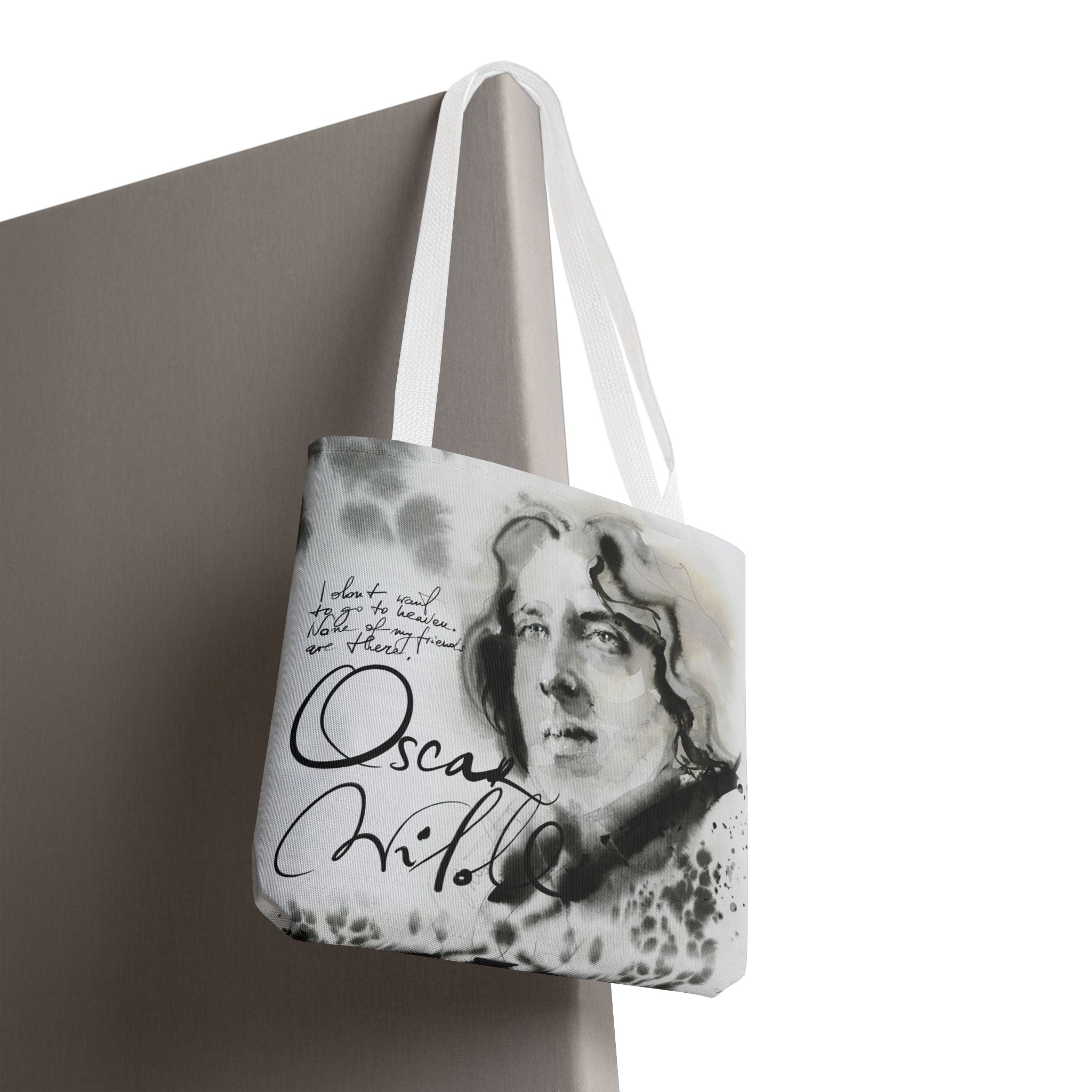 Oscar Wilde portrait Tote Bag | Literary Author Illustration