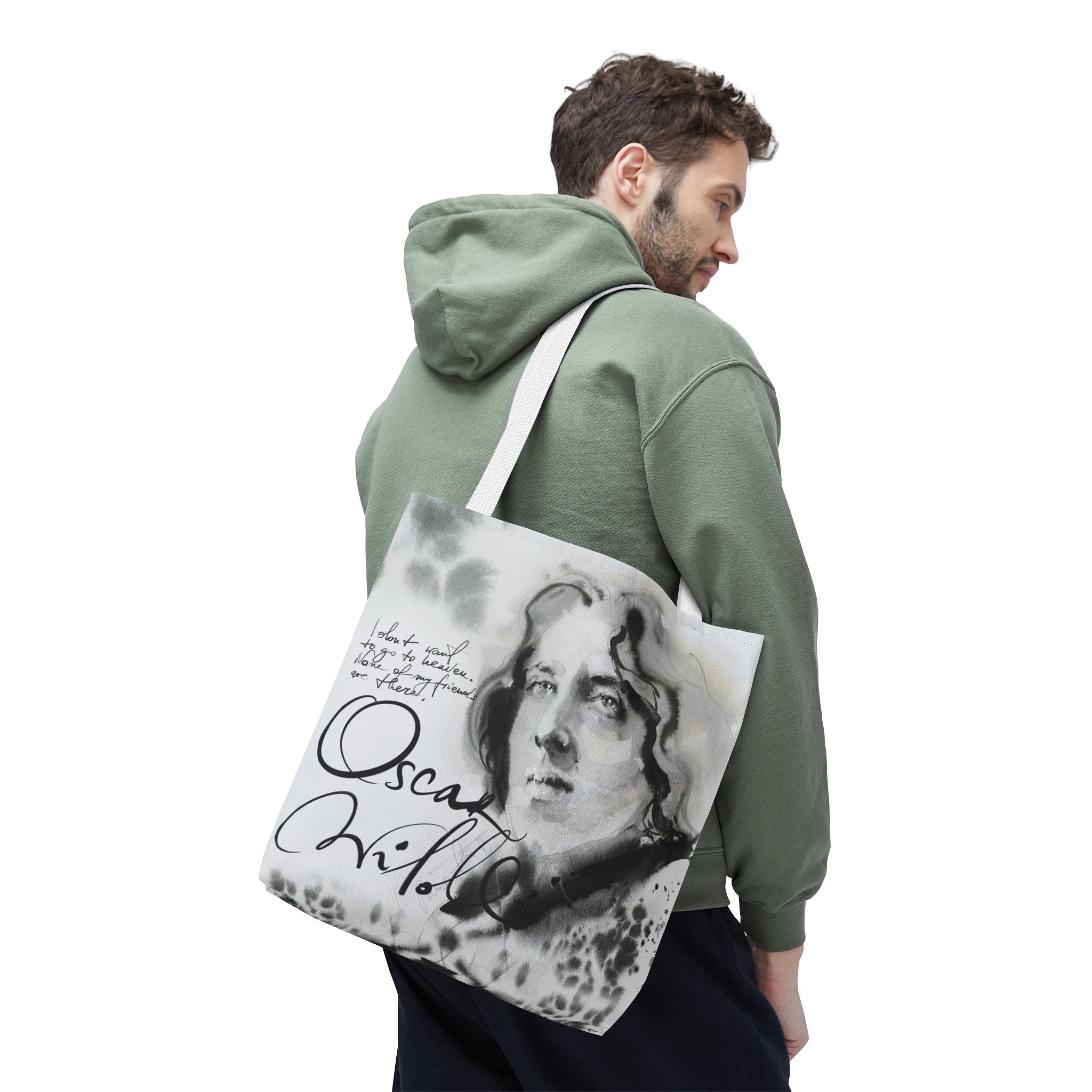 Oscar Wilde portrait Tote Bag | Literary Author Illustration