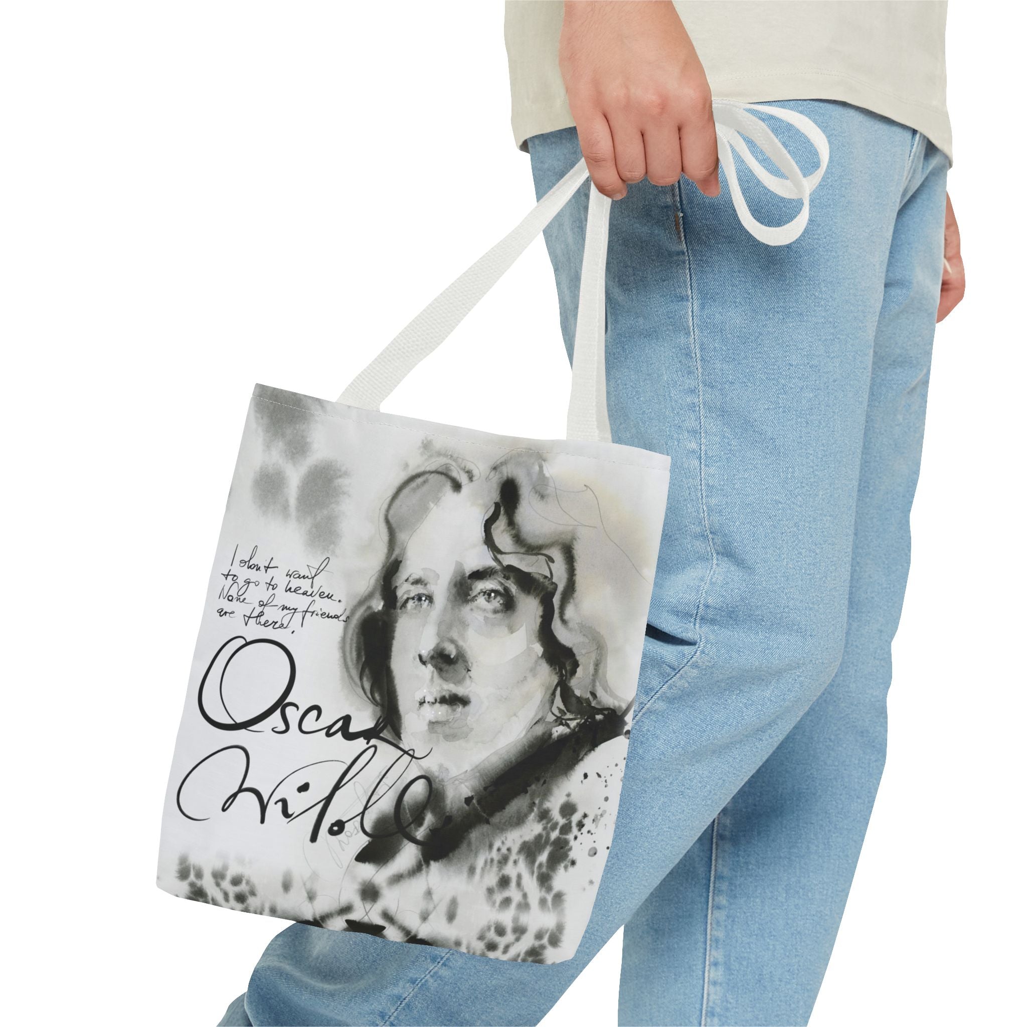 Oscar Wilde portrait Tote Bag | Literary Author Illustration