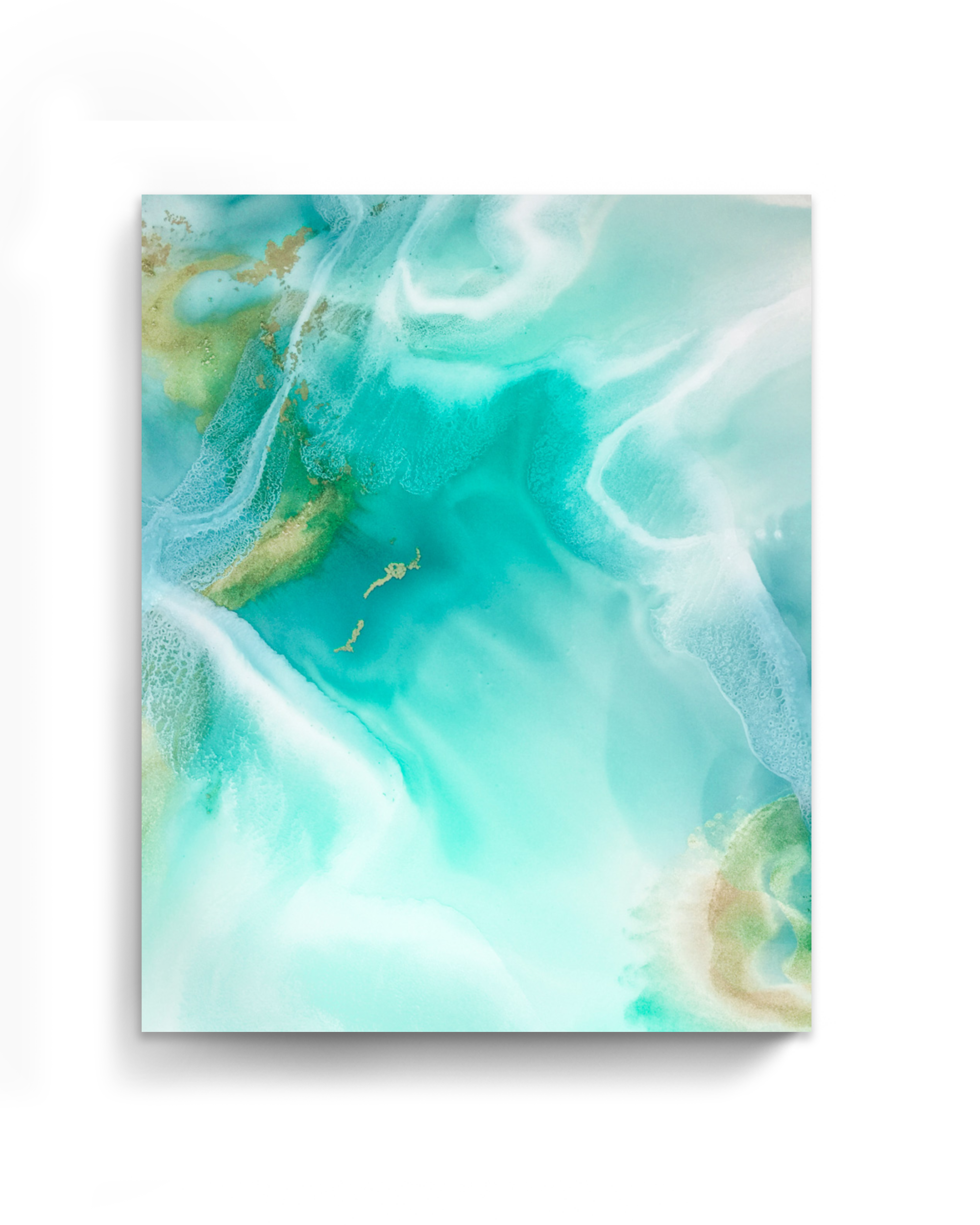 Abstract Wall Art Prints Loose Watercolor Paper & Canvas | Lagoon 1