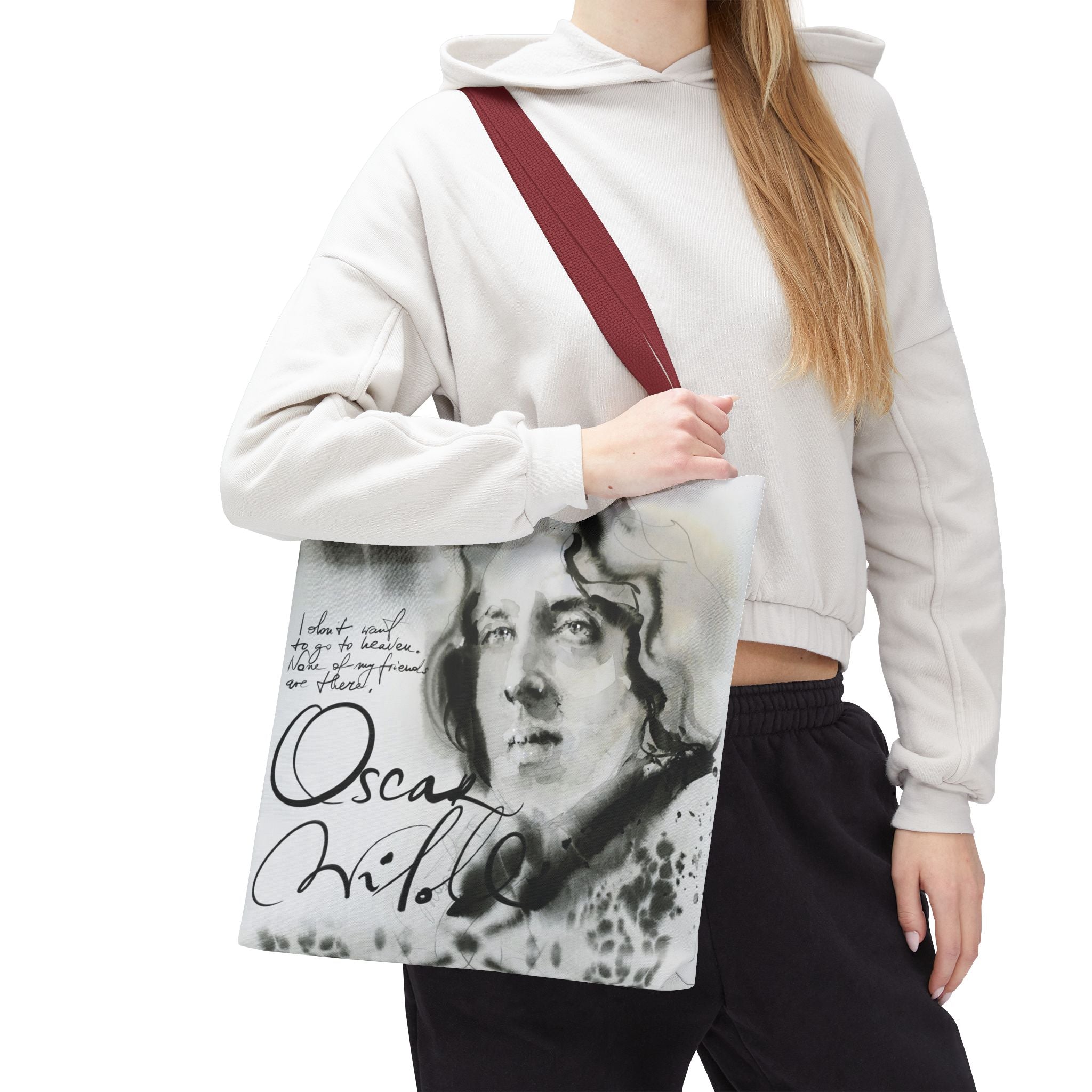 Oscar Wilde portrait Tote Bag | Literary Author Illustration