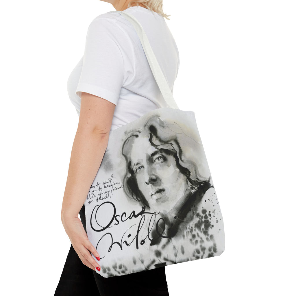 Oscar Wilde portrait Tote Bag | Literary Author Illustration