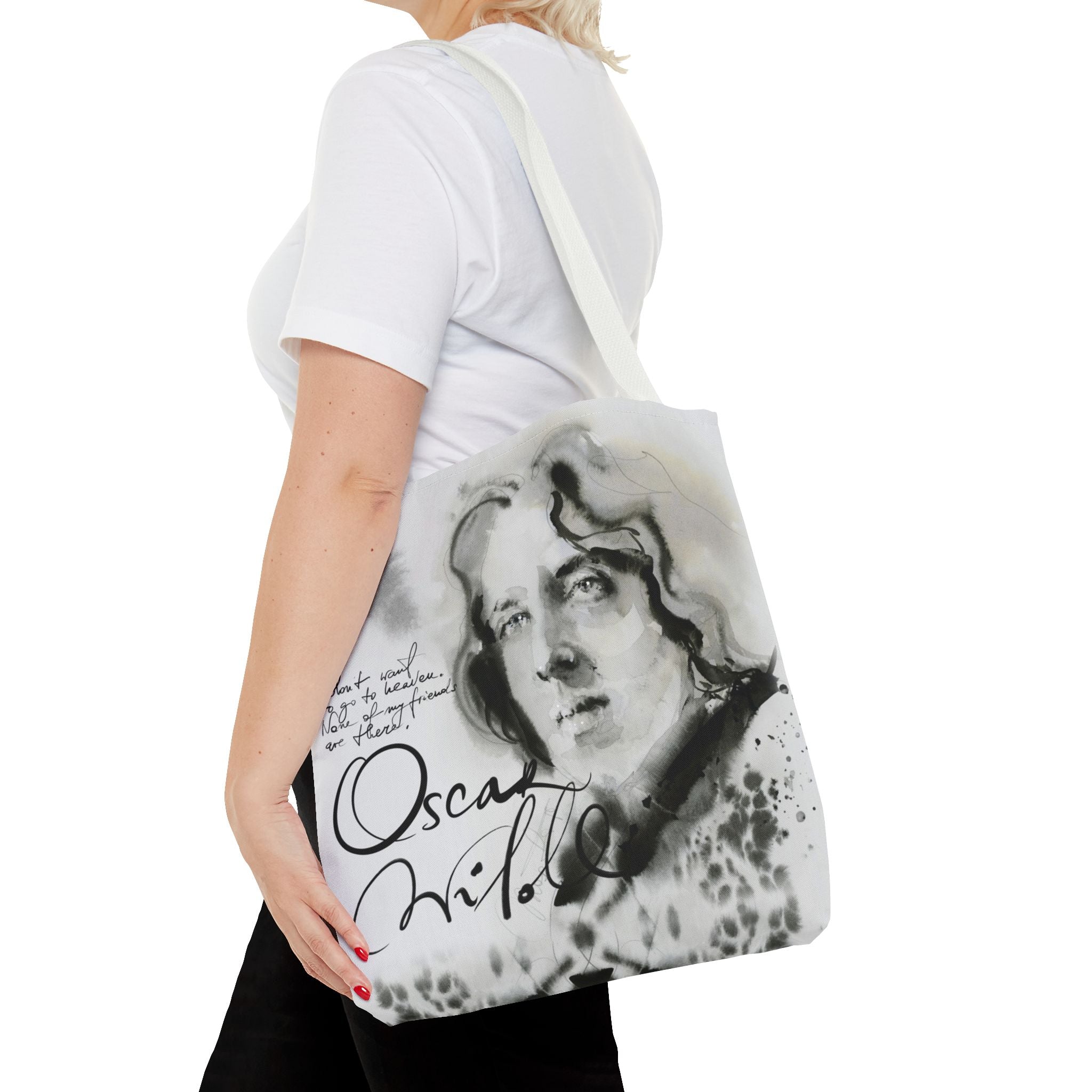 Oscar Wilde portrait Tote Bag | Literary Author Illustration
