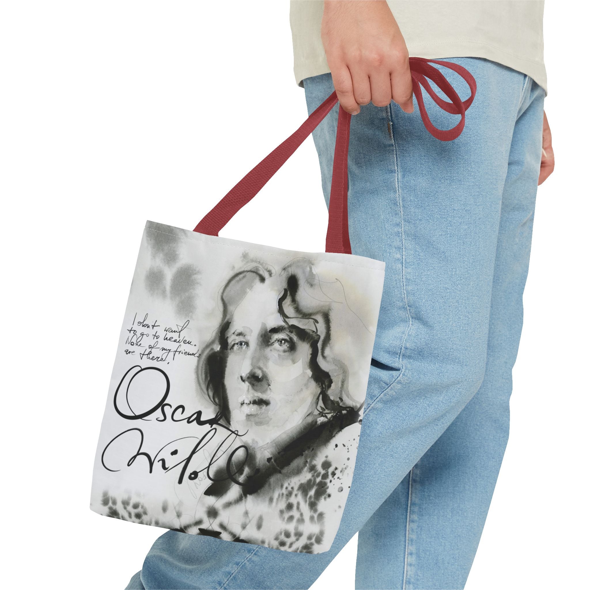 Oscar Wilde portrait Tote Bag | Literary Author Illustration
