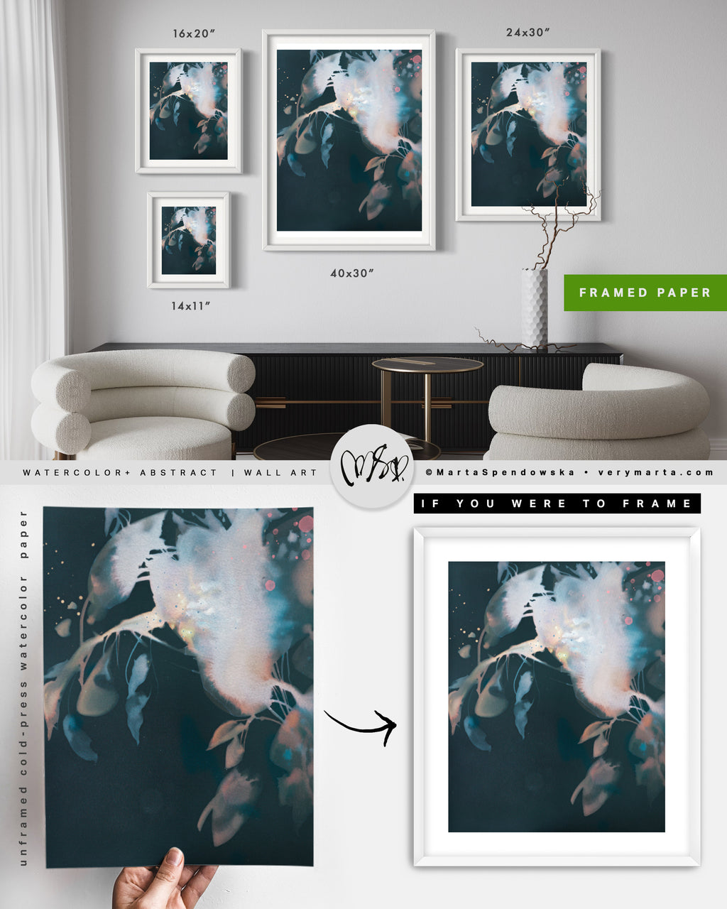 Wall Art Print Canvas Paper  | Mue