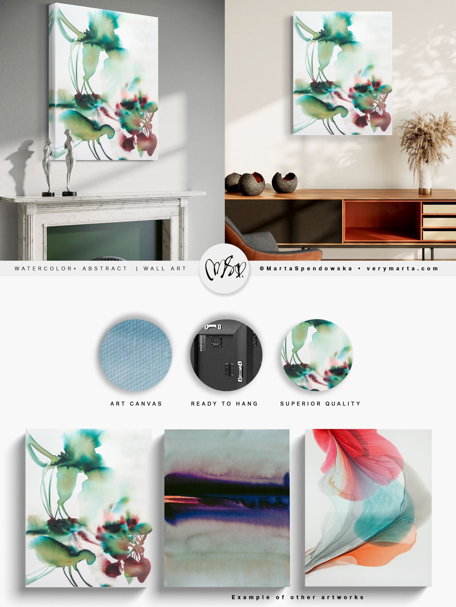 Wall Art Print Canvas Paper  | Serce