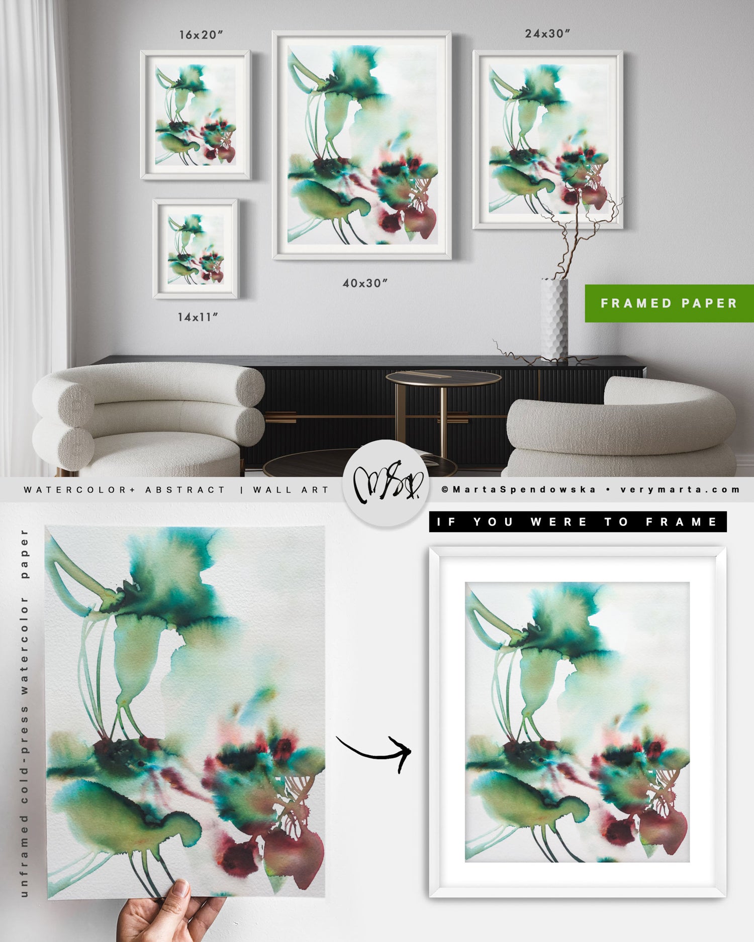 Wall Art Print Canvas Paper  | Serce