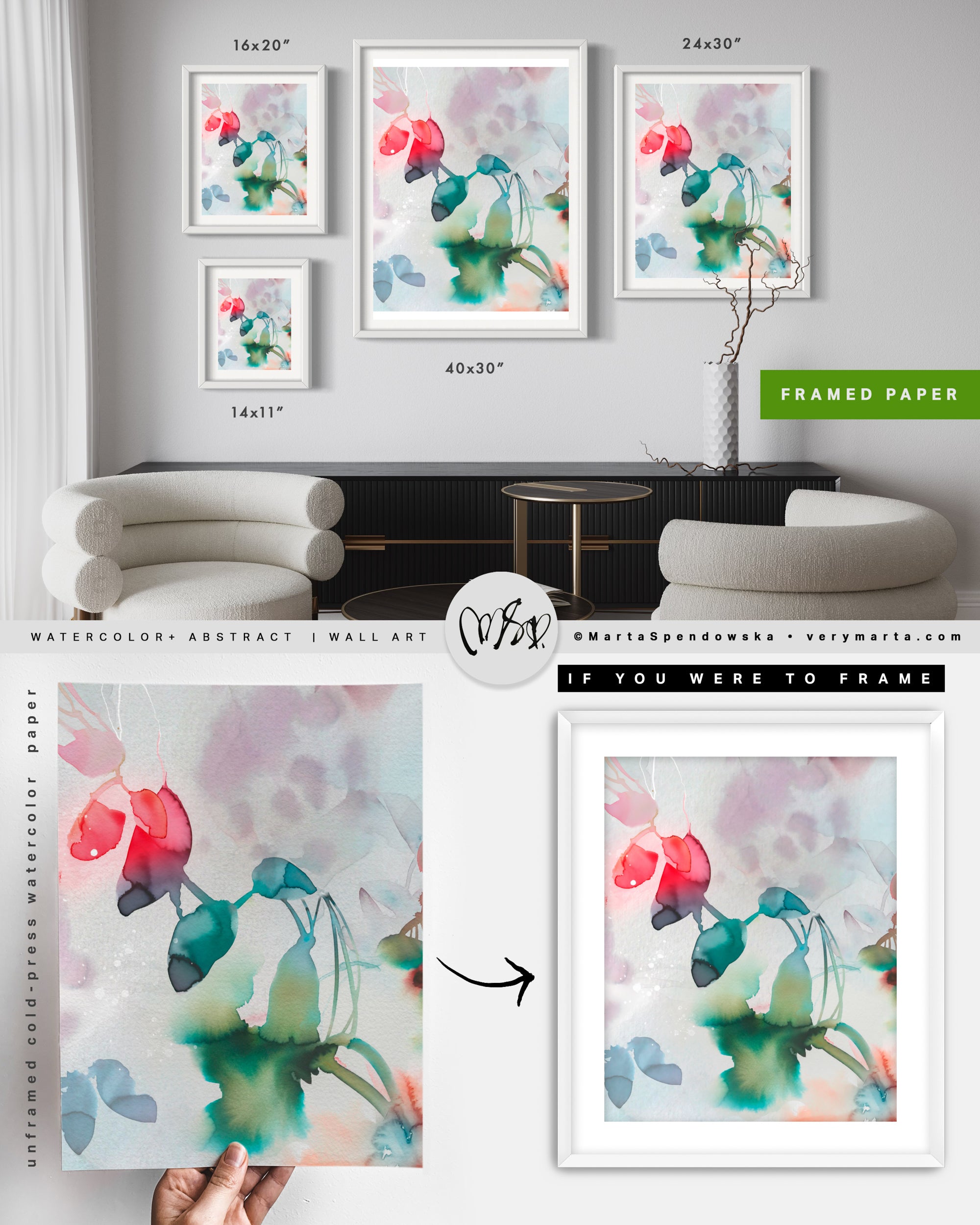 Wall Art Print Canvas Paper  | Sola