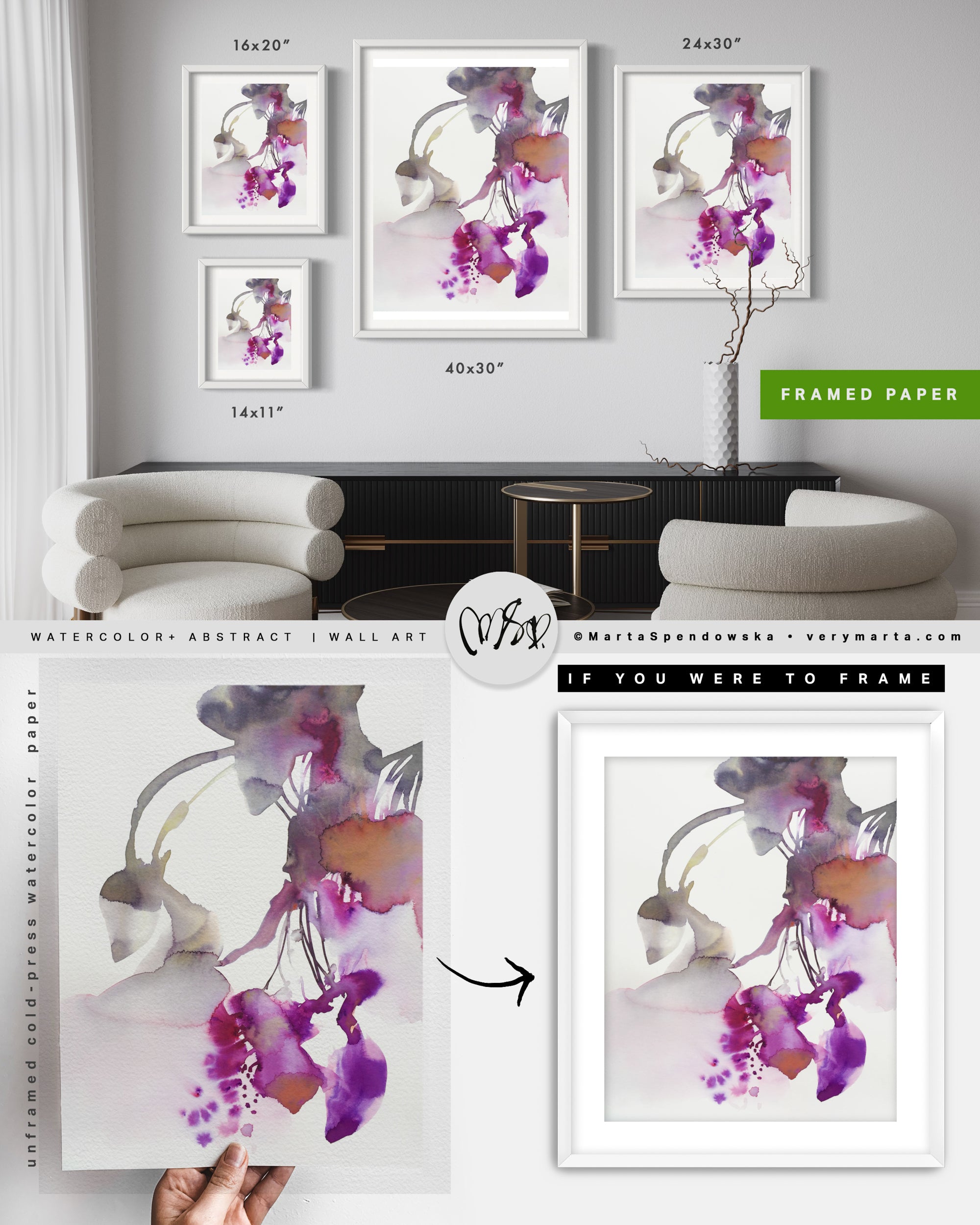 Wall Art Print Canvas Paper  | Sur