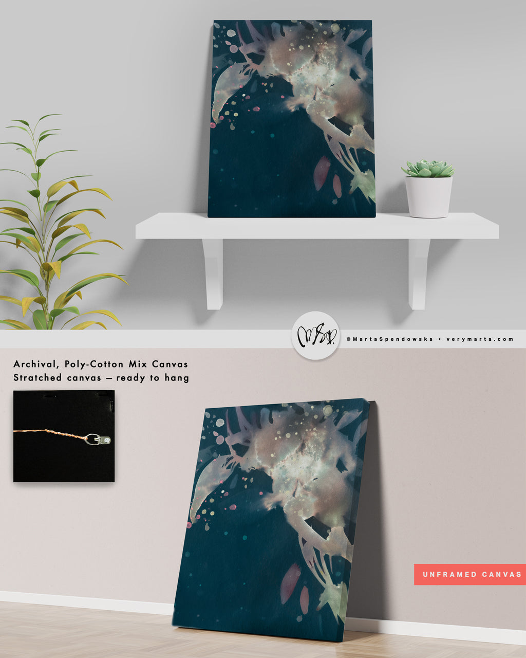 Wall Art Print Canvas Paper  | Una