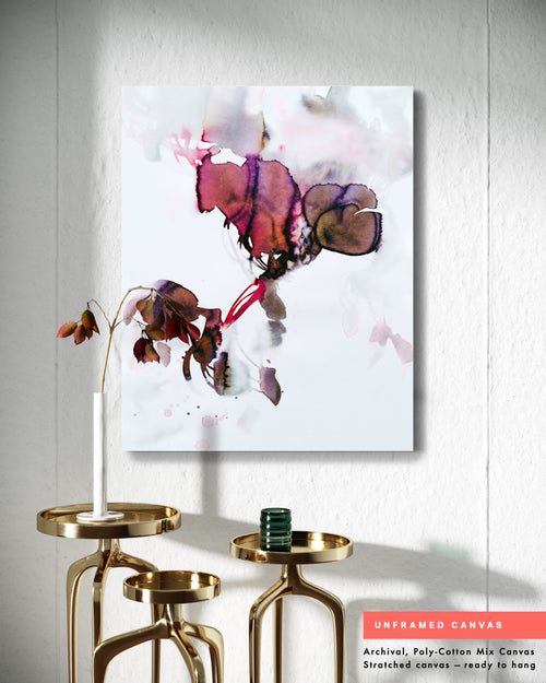 Botanical Wall Art Prints Abstract Flora Plant Watercolor Paper & Canvas | Zen