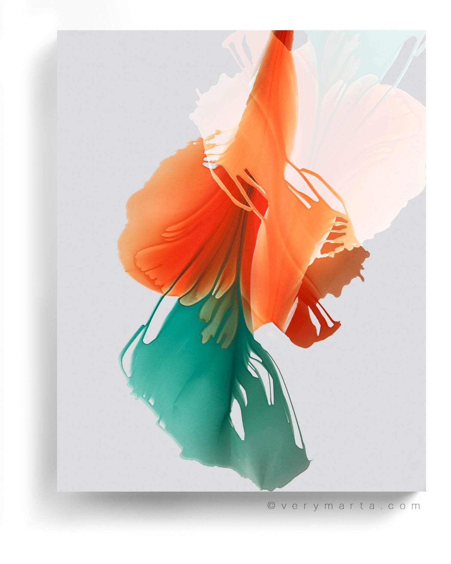 Abstract Botanical Watercolor Art Print  | Louna