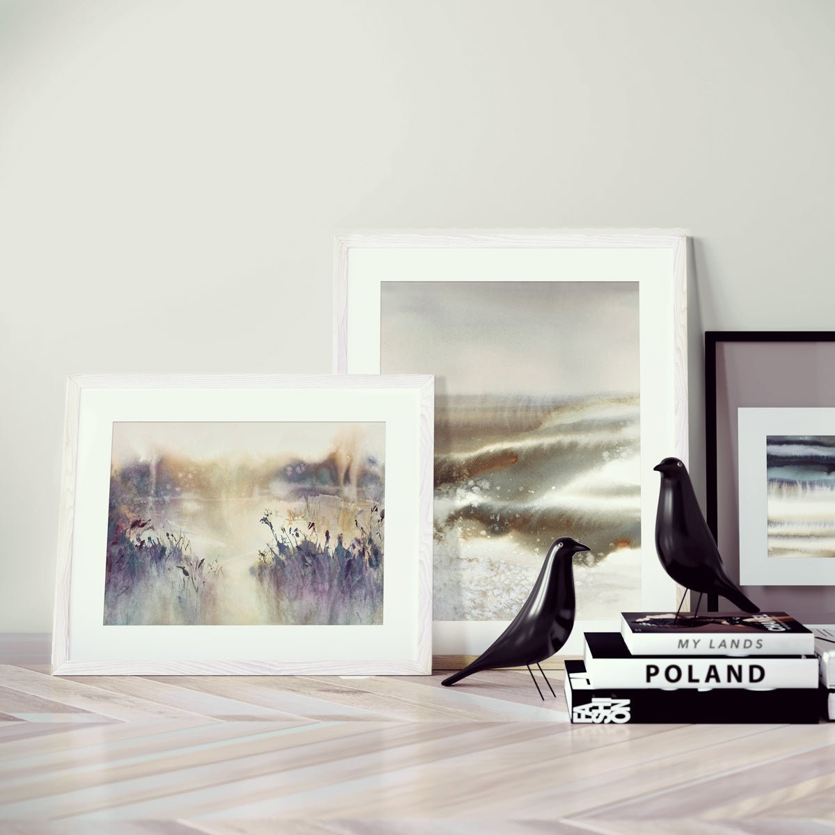 Art Print | Marsh-landscape-watercolor-painting-abstract-newlands-marta-spendowska-verymarta