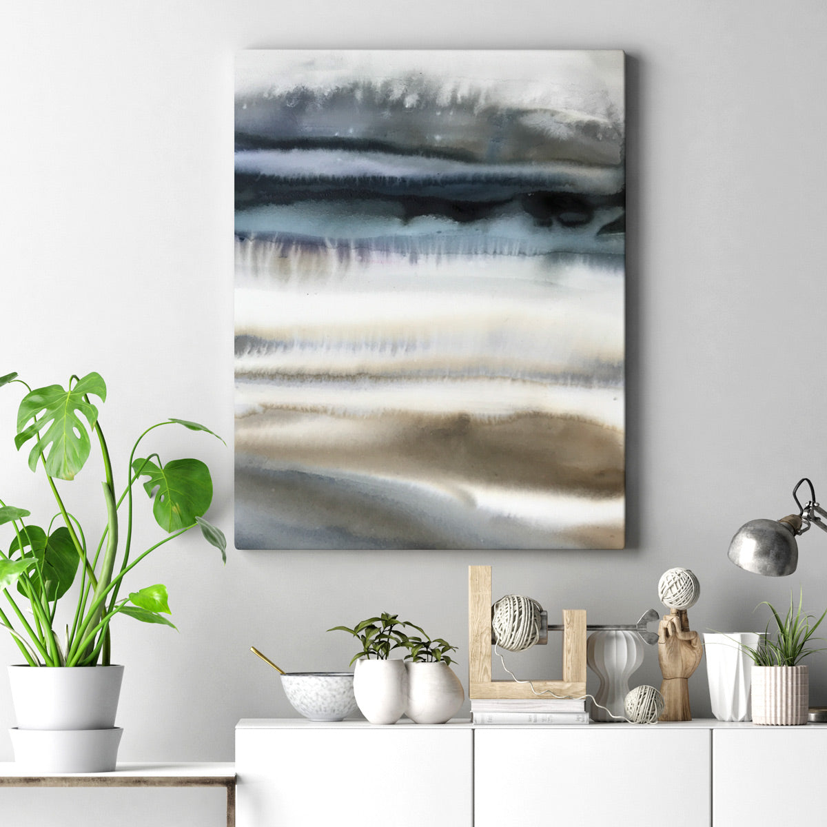 Art Print | Navy Wave-landscape-watercolor-painting-abstract-newlands-marta-spendowska-verymarta