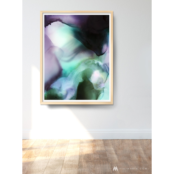 Art Print | Above The Open Fields-abstract-watercolor-painting-wetlands-marta-spendowska-verymarta