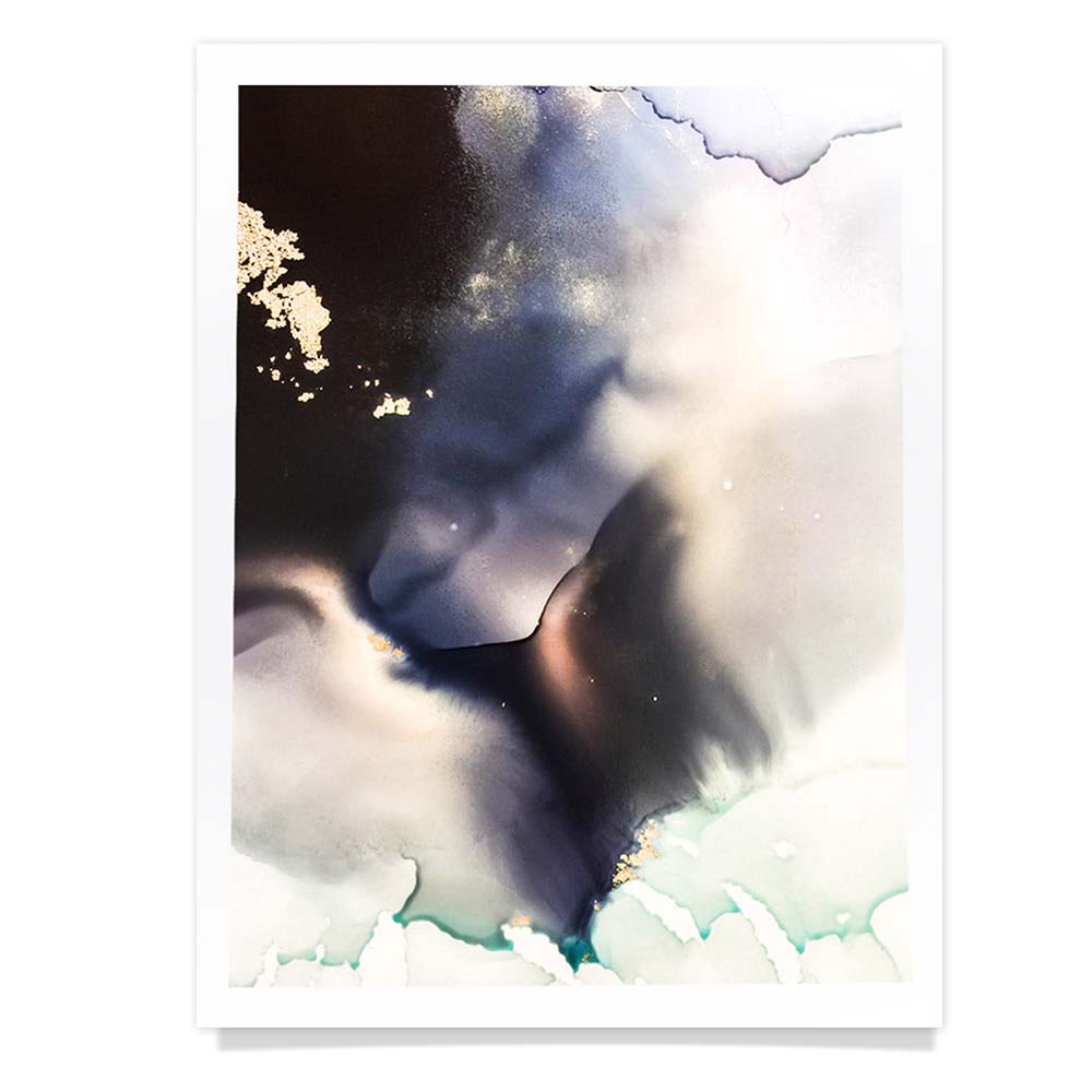 Art Print | Storm-abstract-watercolor-painting-wetlands-marta-spendowska-verymarta