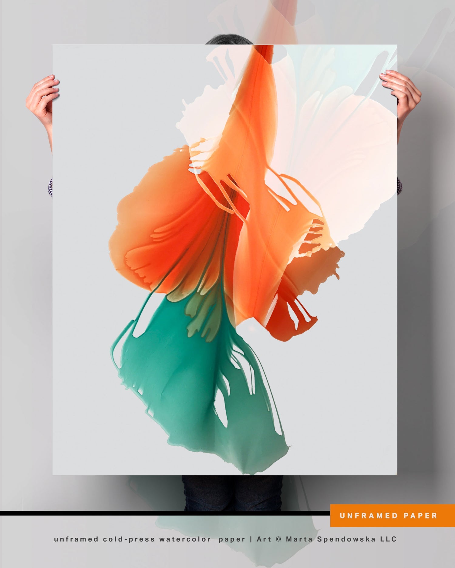 Botanical watercolor large canvas and paper wall art prints, ready to hang floral artwork Abstract Botanical Watercolor Art Print | Louna by Marta Spendowska