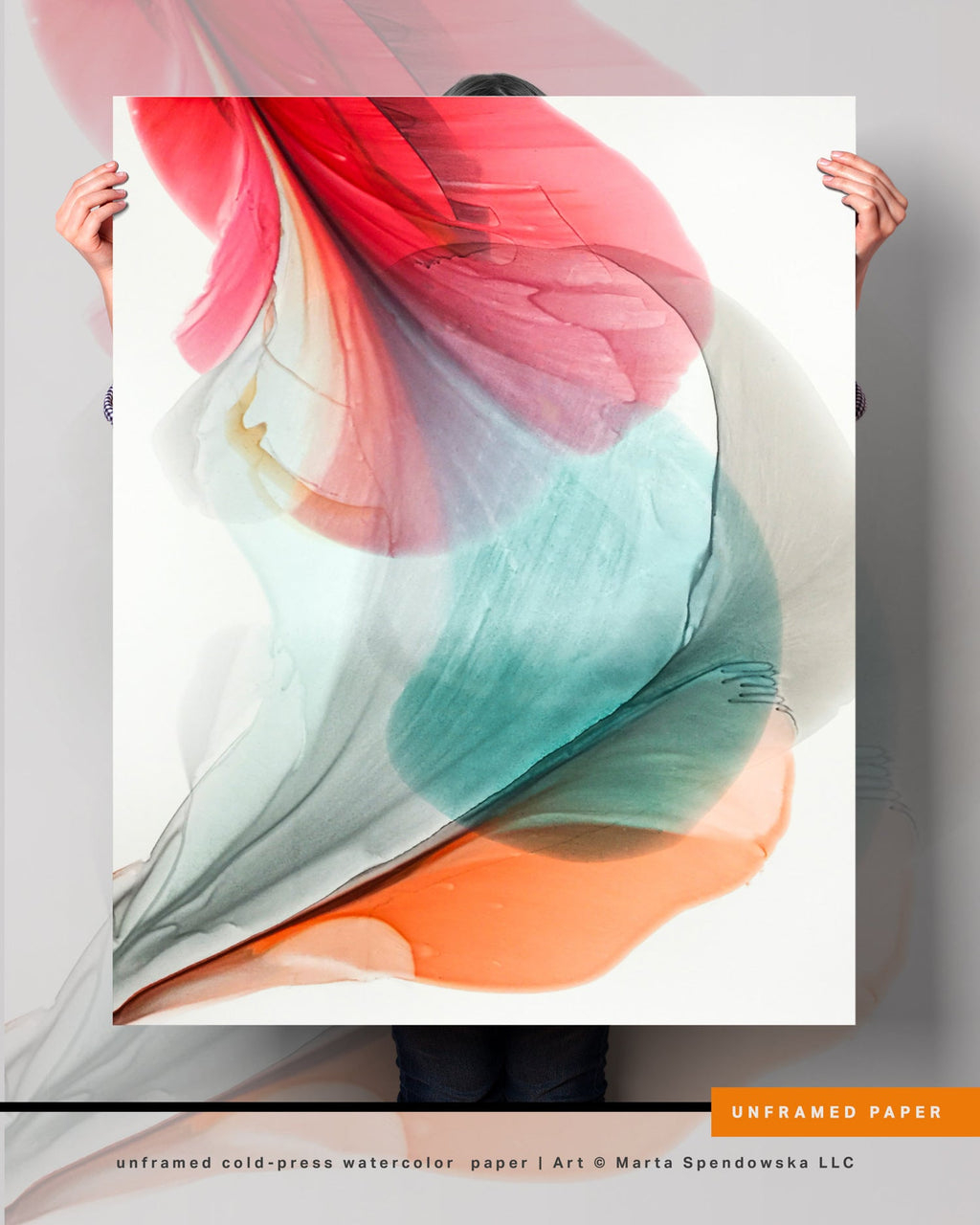 Botanical watercolor large canvas and paper wall art prints, ready to hang floral artwork Abstract Botanical Watercolor Art Print | Tuet by Marta Spendowska