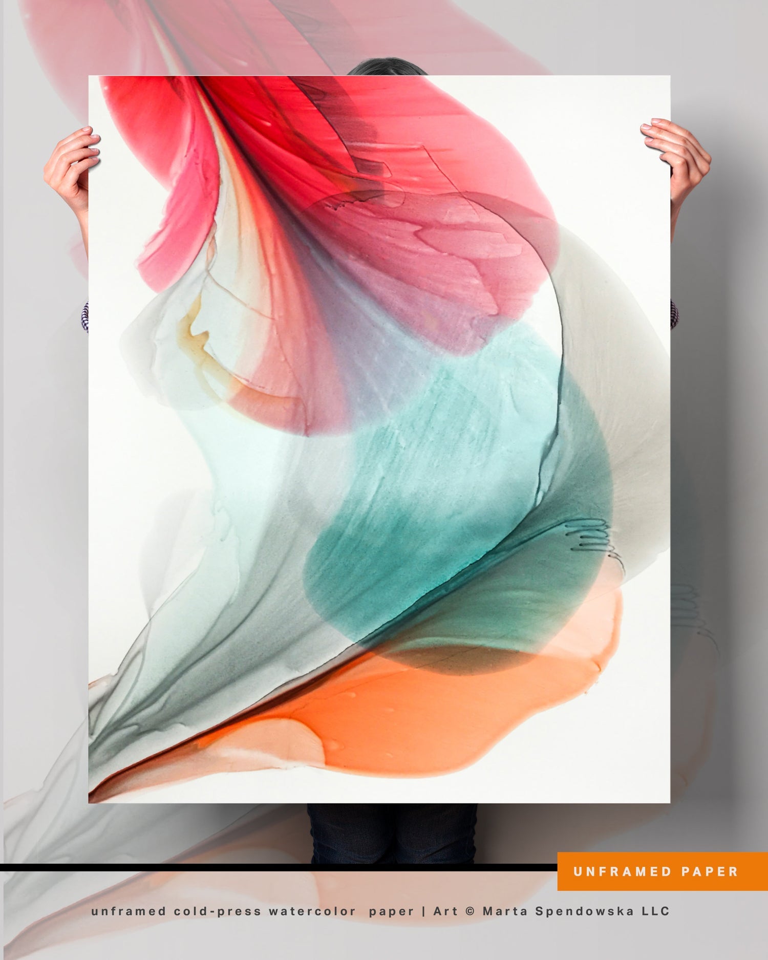 Botanical watercolor large canvas and paper wall art prints, ready to hang floral artwork Abstract Botanical Watercolor Art Print | Tuet by Marta Spendowska