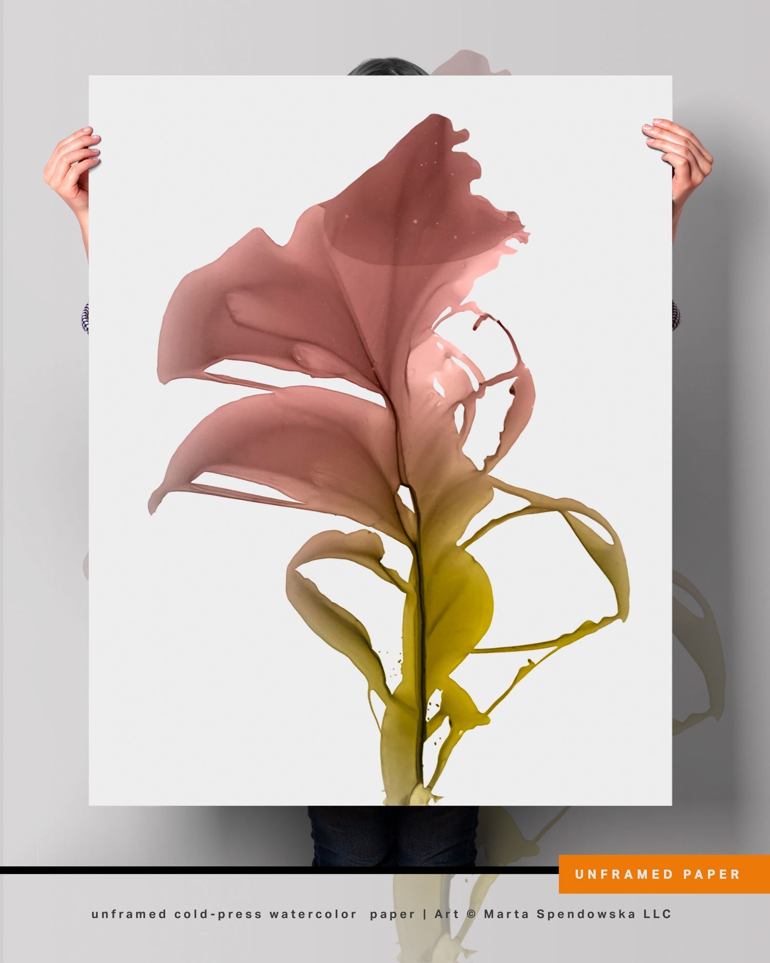 Botanical watercolor large canvas and paper wall art prints, ready to hang floral artwork Abstract Botanical Watercolor Art Print | Bona by Marta Spendowska