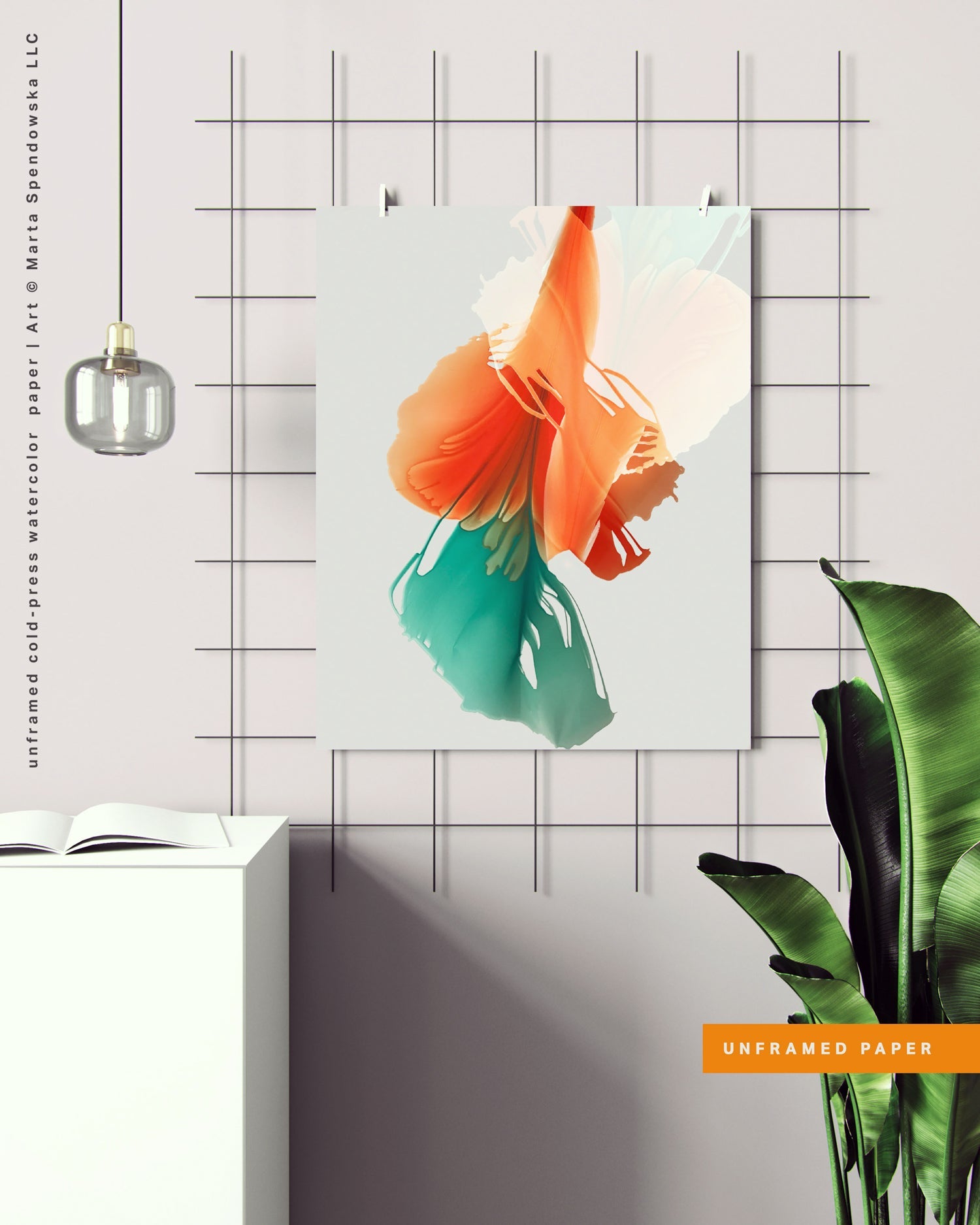 Botanical watercolor large canvas and paper wall art prints, ready to hang floral artwork Abstract Botanical Watercolor Art Print | Louna by Marta Spendowska