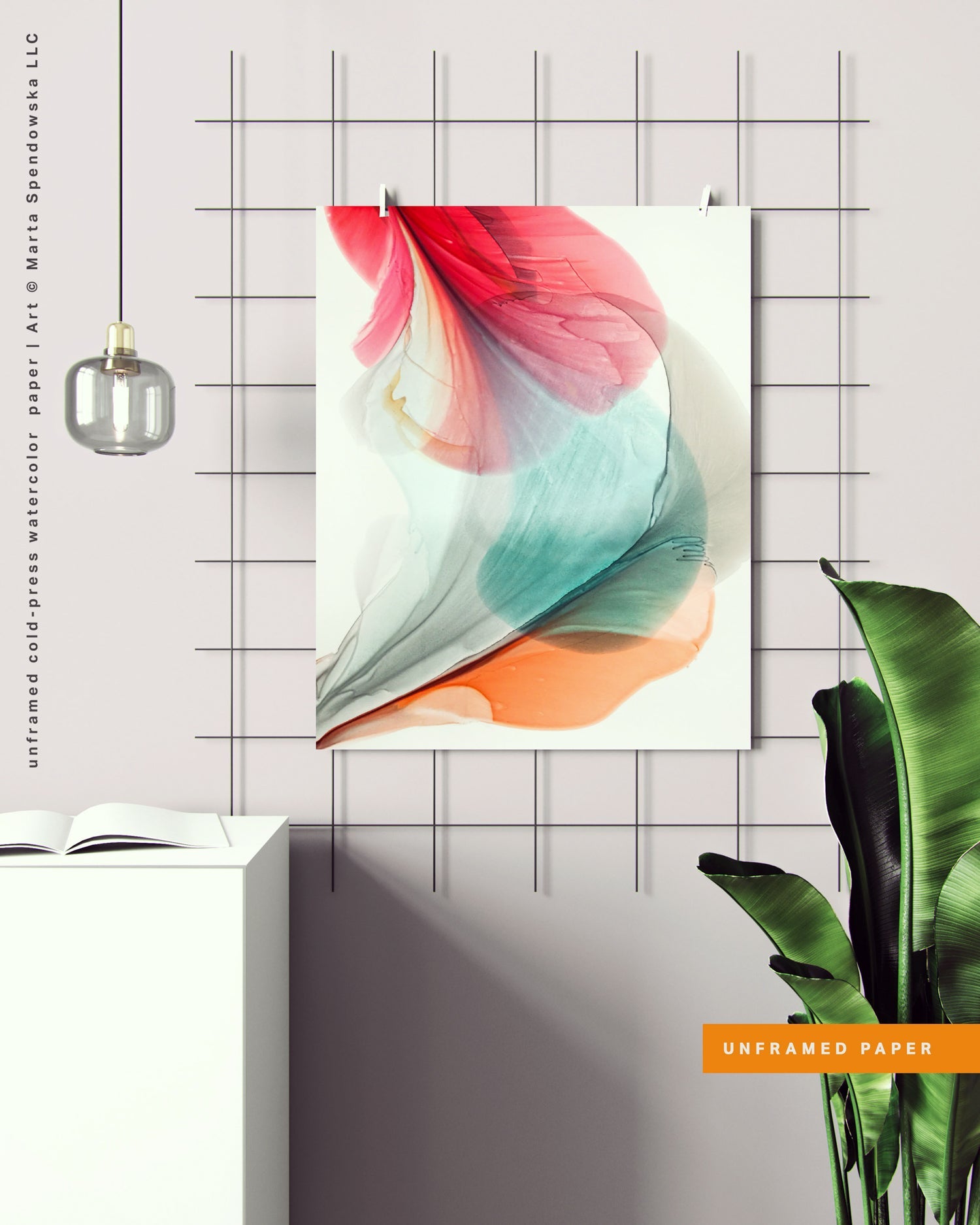 Botanical watercolor large canvas and paper wall art prints, ready to hang floral artwork Abstract Botanical Watercolor Art Print | Tuet by Marta Spendowska