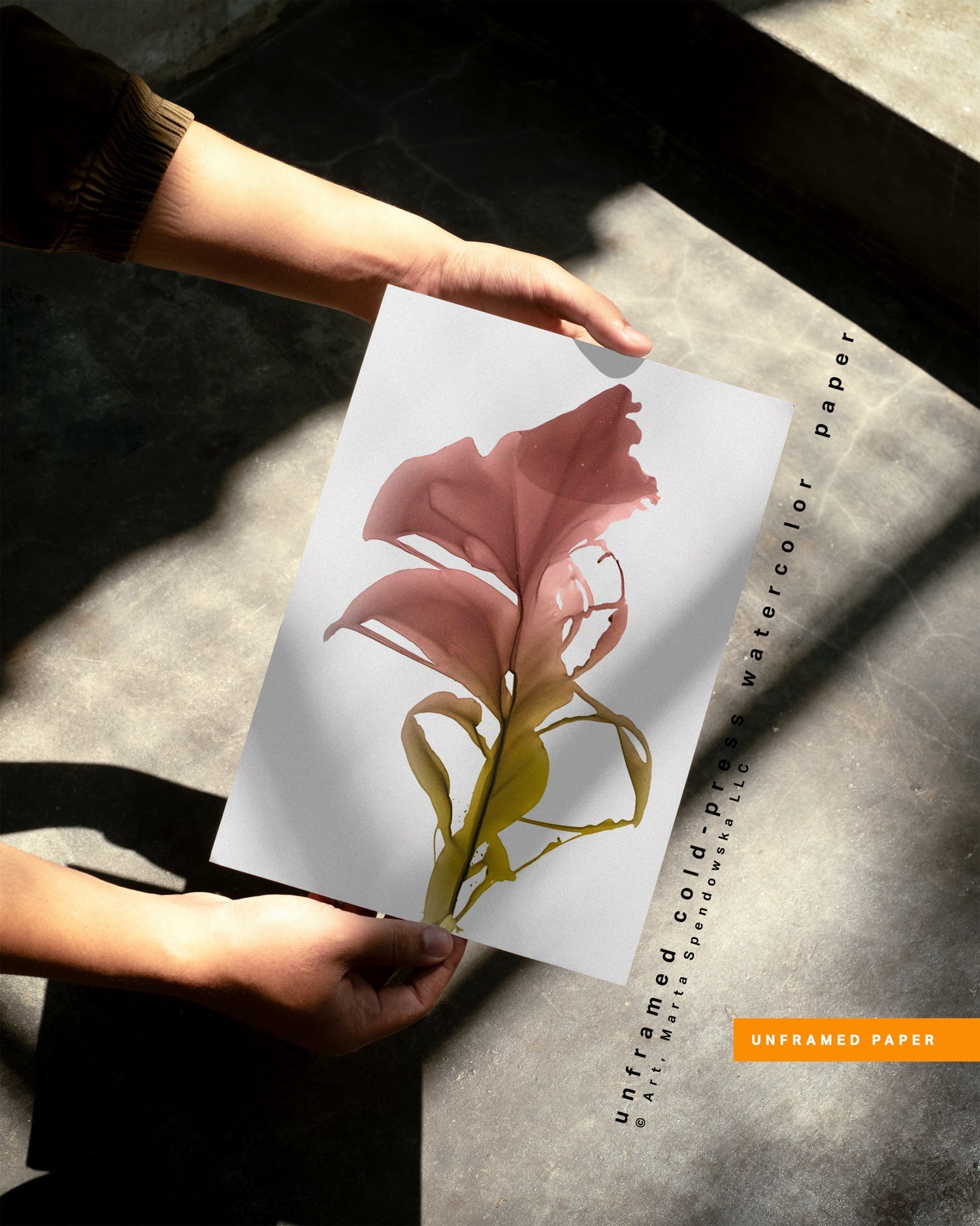 Botanical watercolor large canvas and paper wall art prints, ready to hang floral artwork Abstract Botanical Watercolor Art Print | Bona by Marta Spendowska