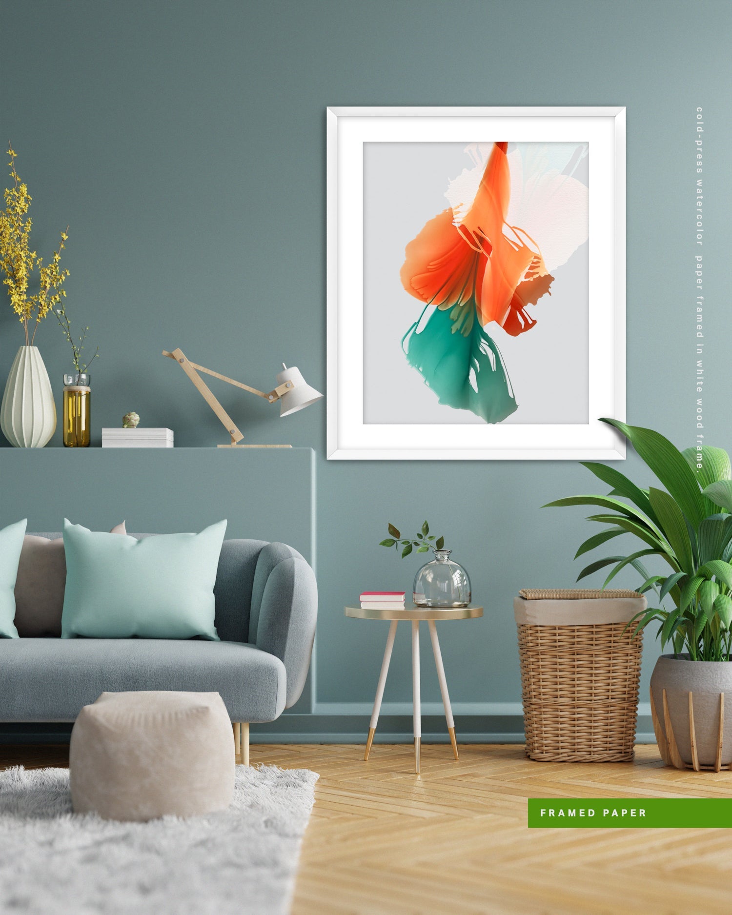 Botanical watercolor large canvas and paper wall art prints, ready to hang floral artwork Abstract Botanical Watercolor Art Print | Louna by Marta Spendowska