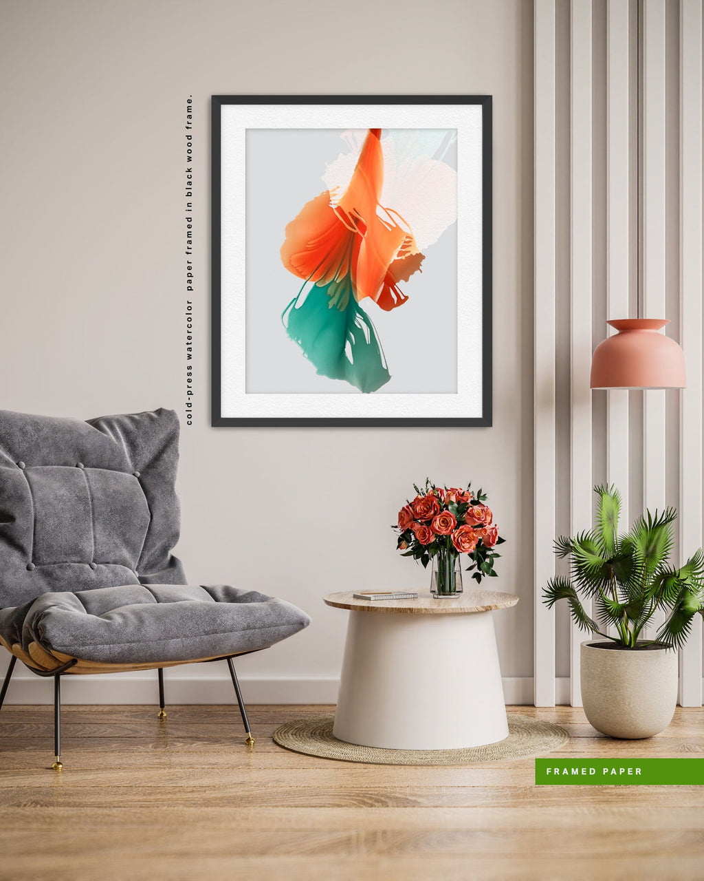 Botanical watercolor large canvas and paper wall art prints, ready to hang floral artwork Abstract Botanical Watercolor Art Print | Louna by Marta Spendowska