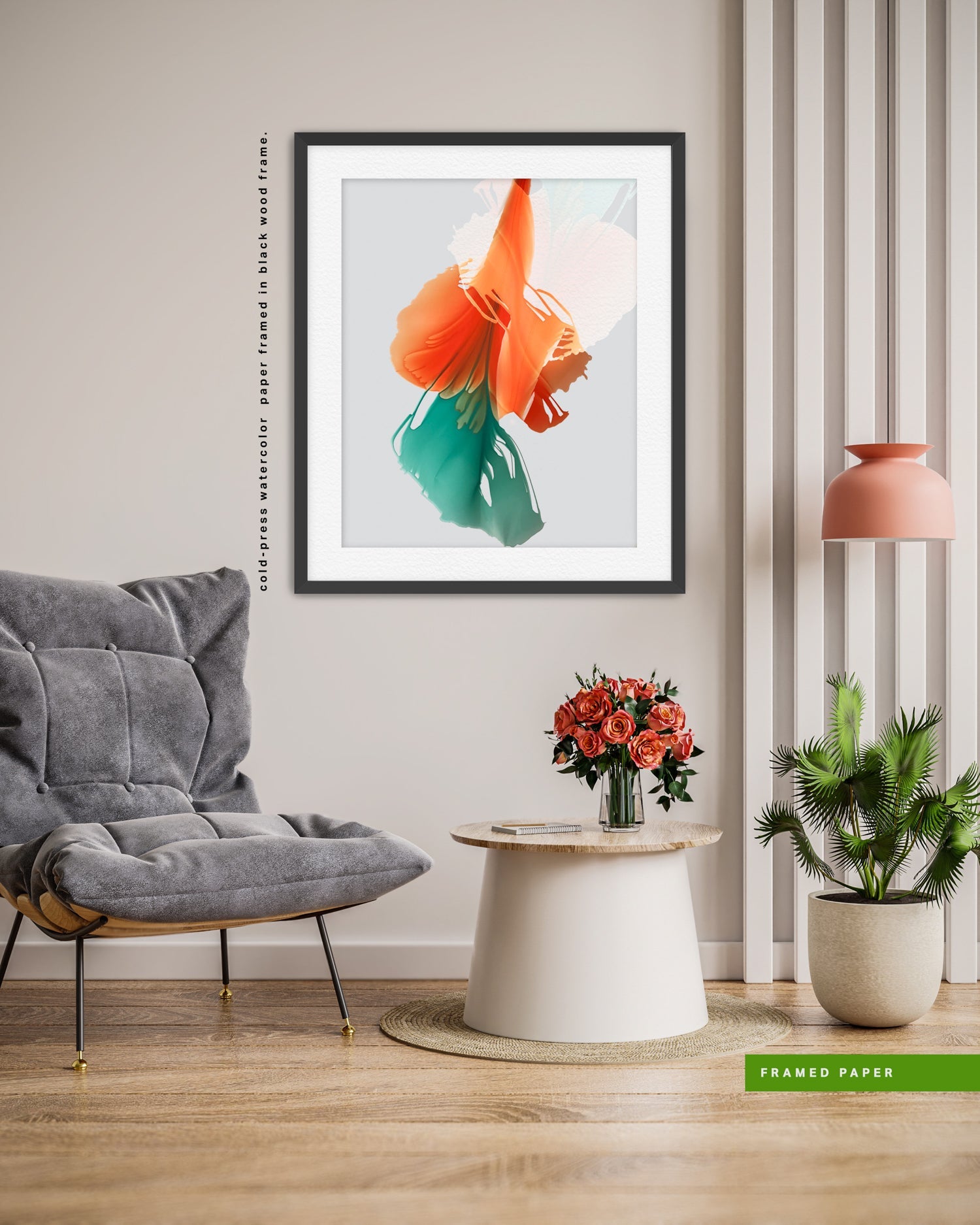 Botanical watercolor large canvas and paper wall art prints, ready to hang floral artwork Abstract Botanical Watercolor Art Print | Louna by Marta Spendowska