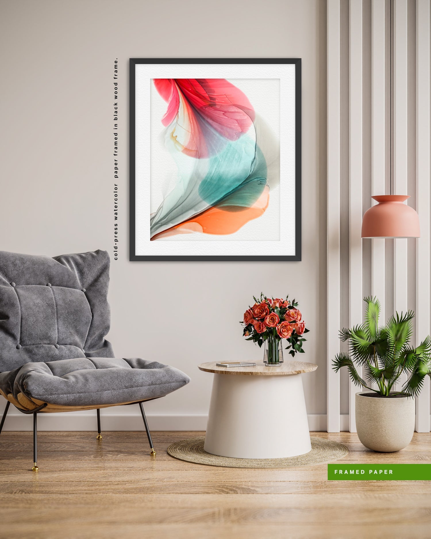 Botanical watercolor large canvas and paper wall art prints, ready to hang floral artwork Abstract Botanical Watercolor Art Print | Tuet by Marta Spendowska