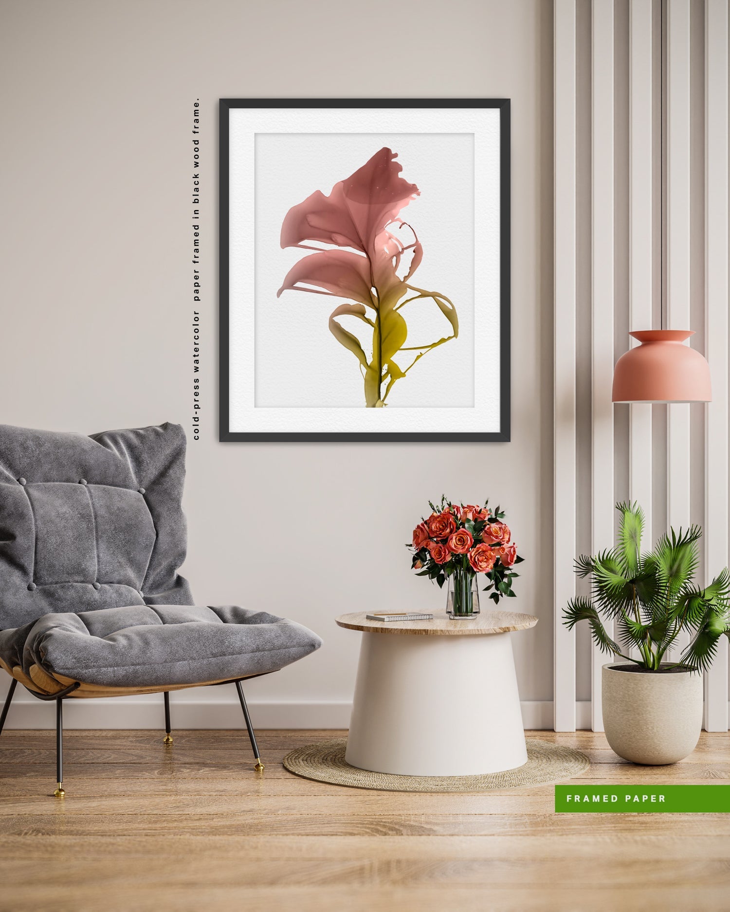Botanical watercolor large canvas and paper wall art prints, ready to hang floral artwork Abstract Botanical Watercolor Art Print | Bona by Marta Spendowska
