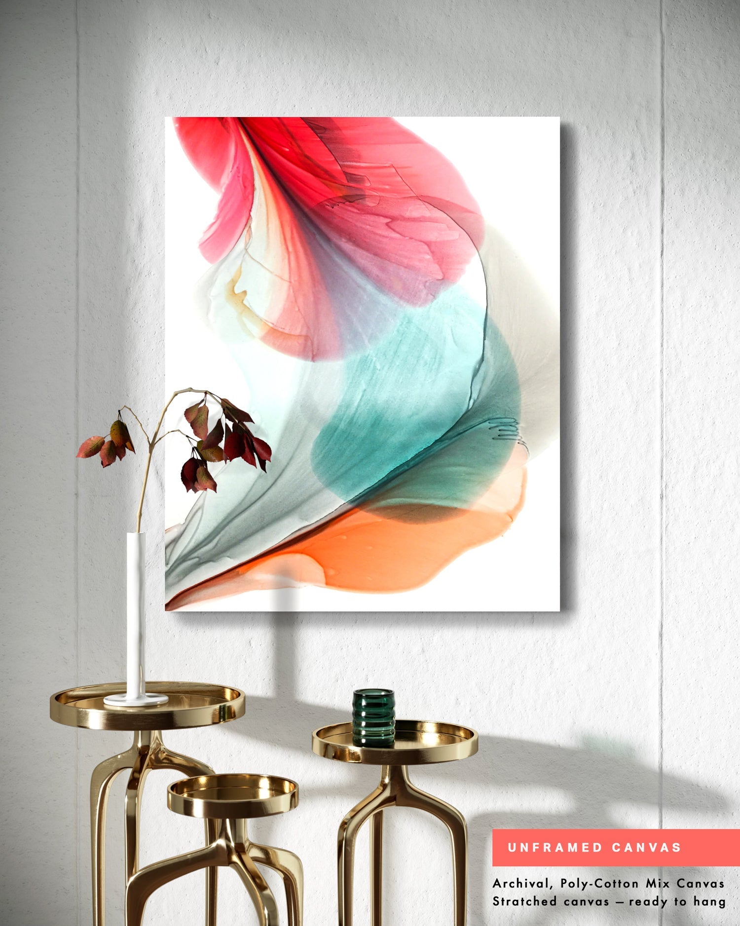 Botanical watercolor large canvas and paper wall art prints, ready to hang floral artwork Abstract Botanical Watercolor Art Print | Tuet by Marta Spendowska