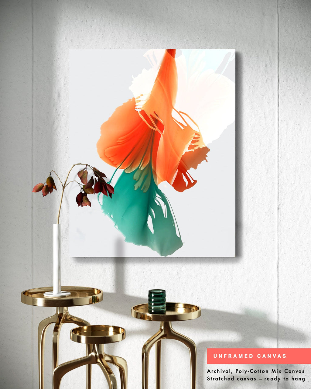 Botanical watercolor large canvas and paper wall art prints, ready to hang floral artwork Abstract Botanical Watercolor Art Print | Louna by Marta Spendowska