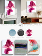 Botanical watercolor large canvas and paper wall art prints, ready to hang floral artwork Abstract Botanical Watercolor Art Print | Pousa by Marta Spendowska