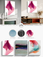 Botanical watercolor large canvas and paper wall art prints, ready to hang floral artwork Abstract Botanical Watercolor Art Print | Queasa by Marta Spendowska