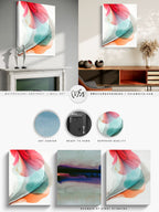 Botanical watercolor large canvas and paper wall art prints, ready to hang floral artwork Abstract Botanical Watercolor Art Print | Tuet by Marta Spendowska