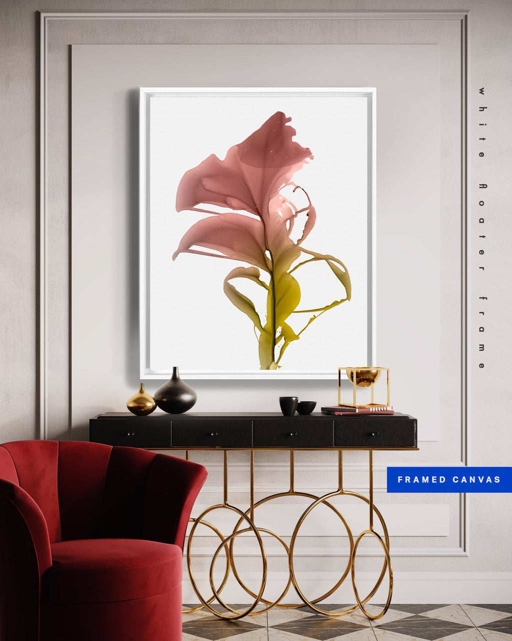 Botanical watercolor large canvas and paper wall art prints, ready to hang floral artwork Abstract Botanical Watercolor Art Print | Bona by Marta Spendowska