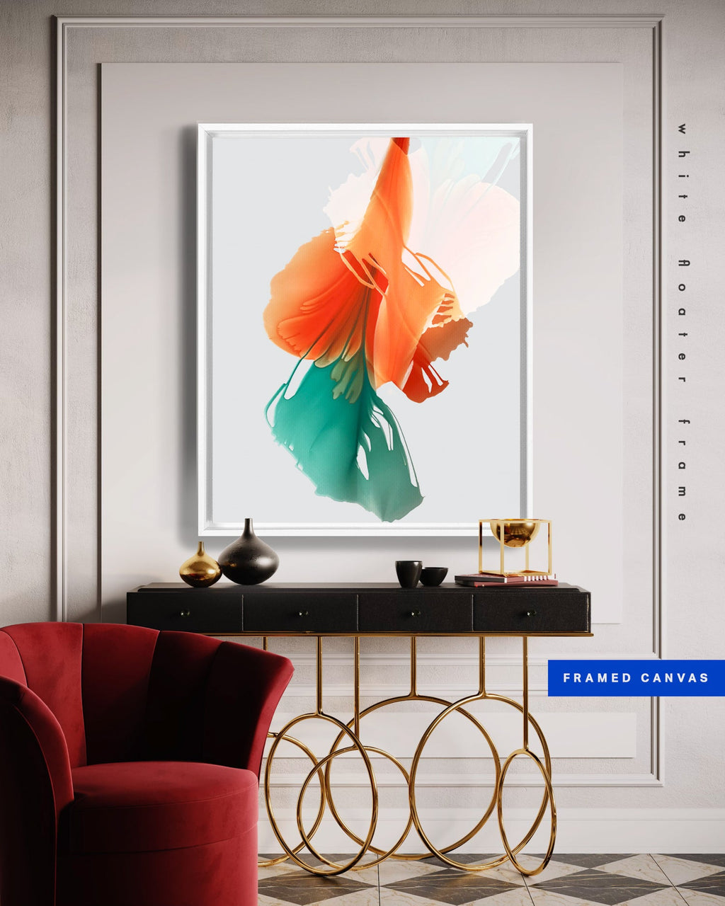 Botanical watercolor large canvas and paper wall art prints, ready to hang floral artwork Abstract Botanical Watercolor Art Print | Louna by Marta Spendowska