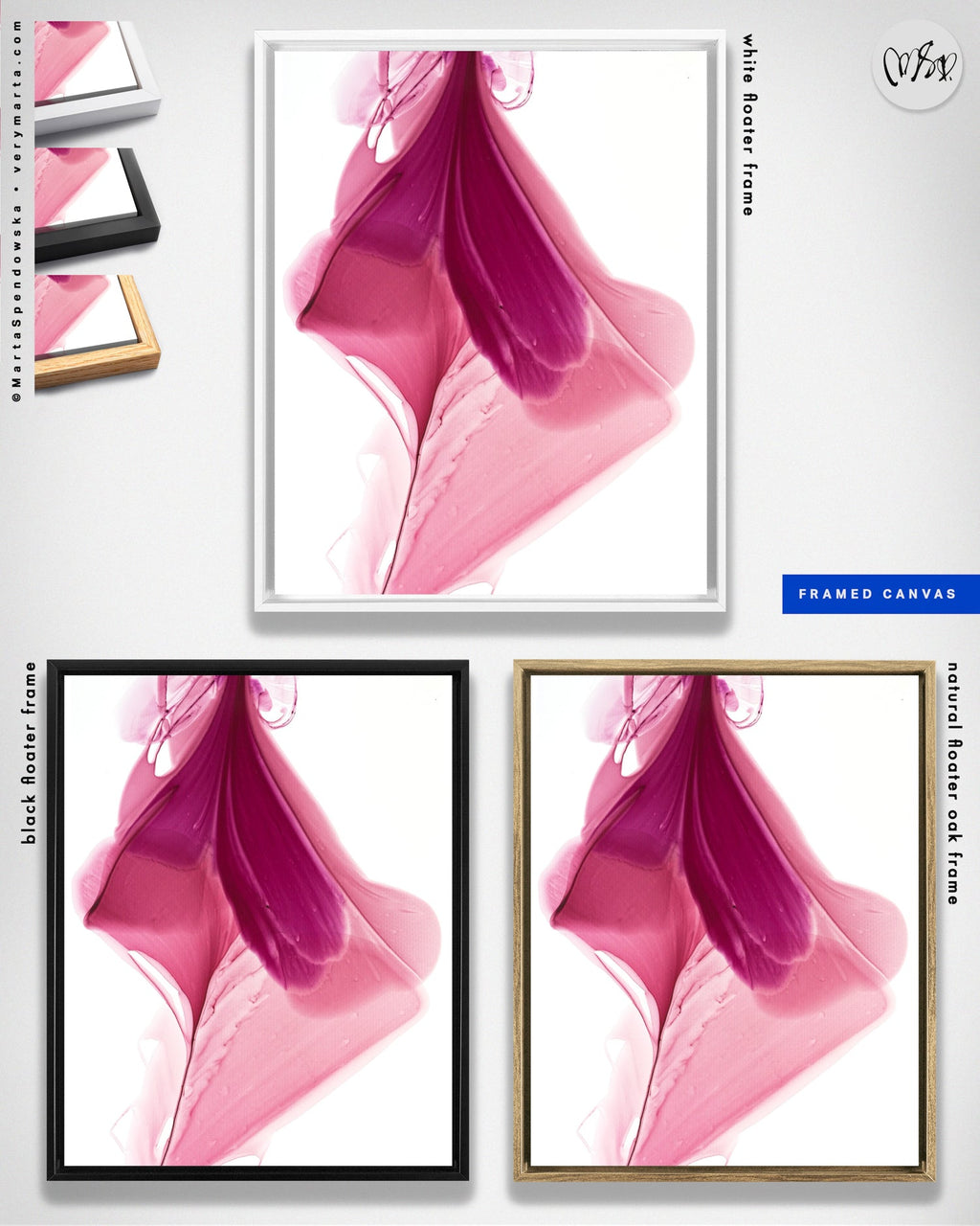 Botanical watercolor large canvas and paper wall art prints, ready to hang floral artwork Abstract Botanical Watercolor Art Print | Queasa by Marta Spendowska