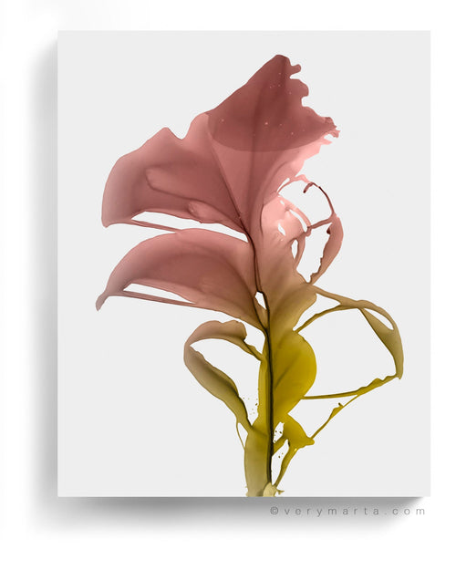 Botanical watercolor large canvas and paper wall art prints, ready to hang floral artwork Abstract Botanical Watercolor Art Print | Bona by Marta Spendowska