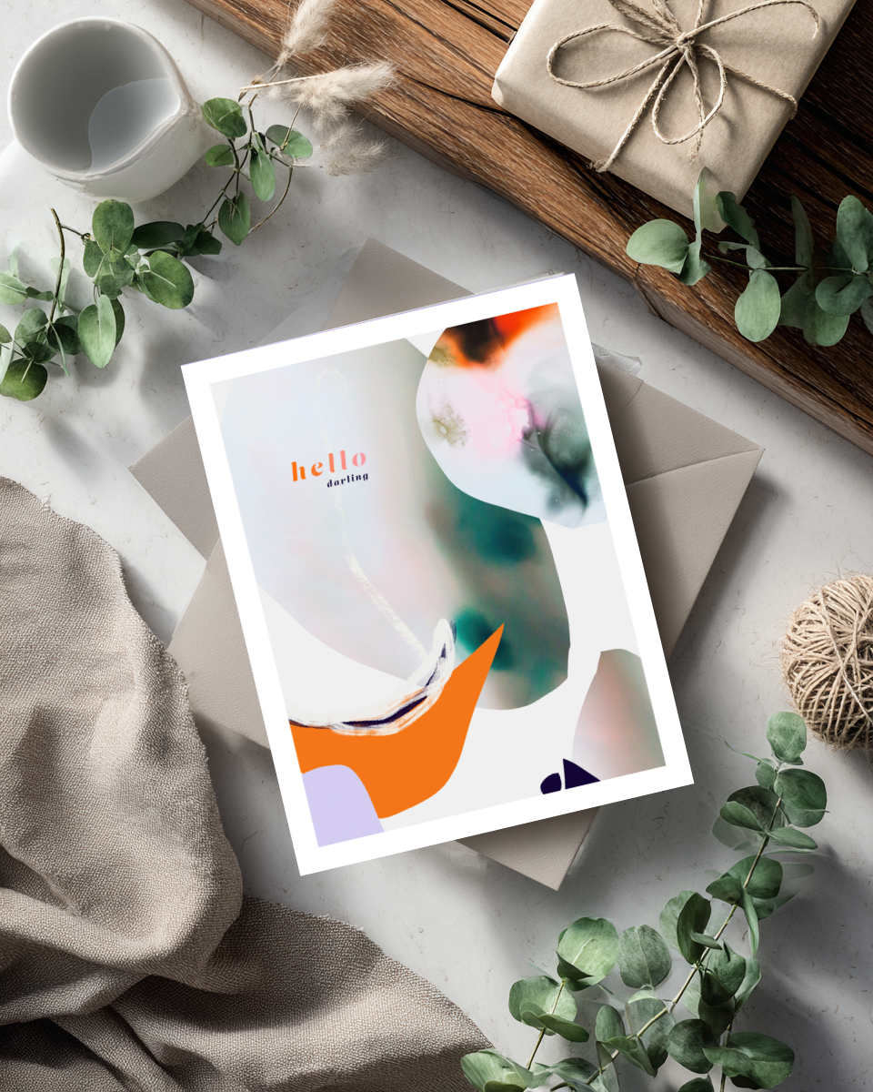 Greeting Card Hello Darling