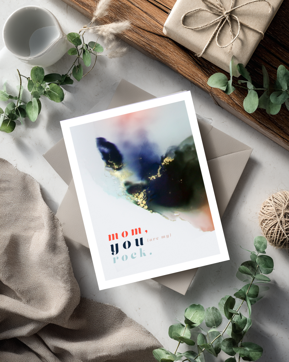 Greeting Card Mom You Are My Rock