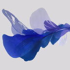 Modern Fine Art for Home Decor Abstract Watercolor Painting Blue Bell 52x52" by Marta Spendowska