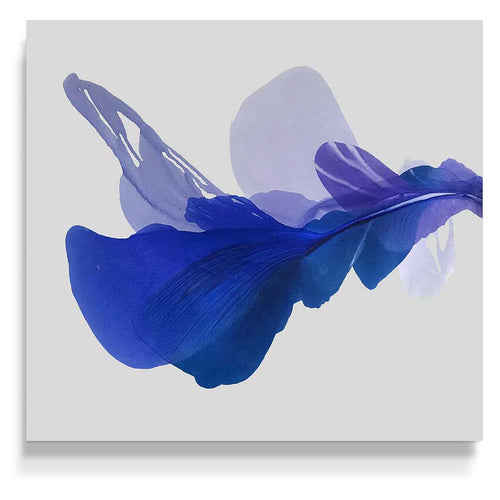 Modern Fine Art for Home Decor Abstract Watercolor Painting Blue Bell 52x52" by Marta Spendowska