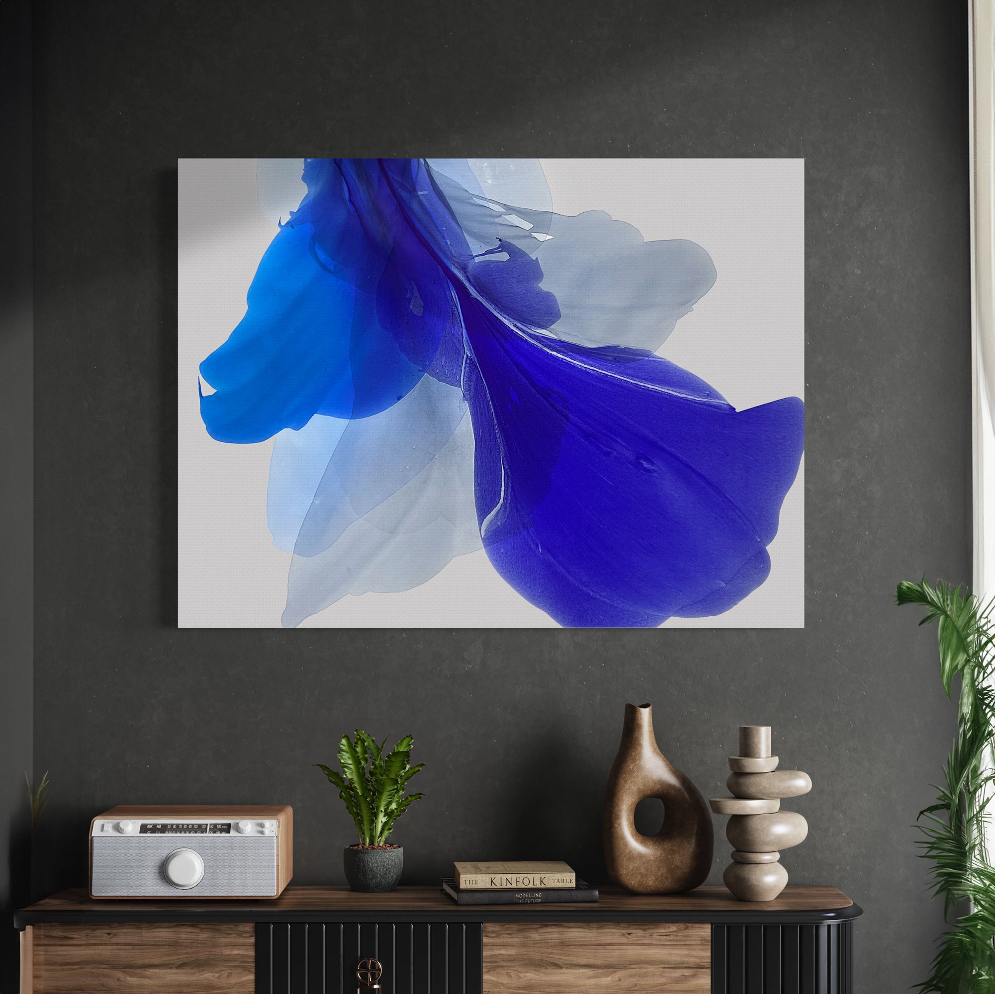 Modern Fine Art for Home Decor Abstract Watercolor Painting Electra 30x40" by Marta Spendowska